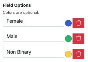 Custom Field Option Colors